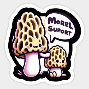 Morel Mushroom Hunter Gift, Morel Support, Humor Pun Mycologist Sticker